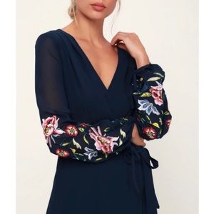 Lulus floral wrap maxi dress